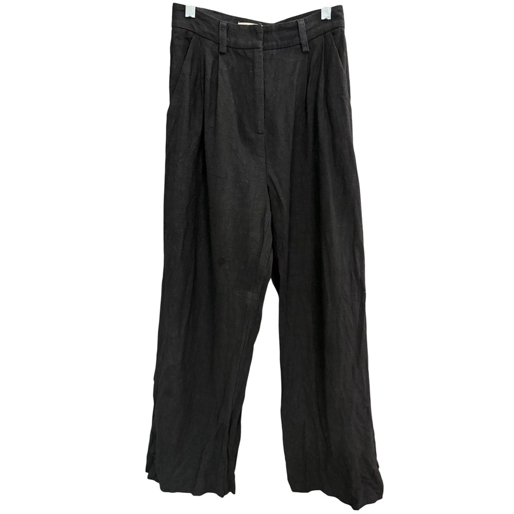 Bec +‎ Bridge Wide Leg Trouser Pants 2 Black Workwear Career Quiet Luxury Office